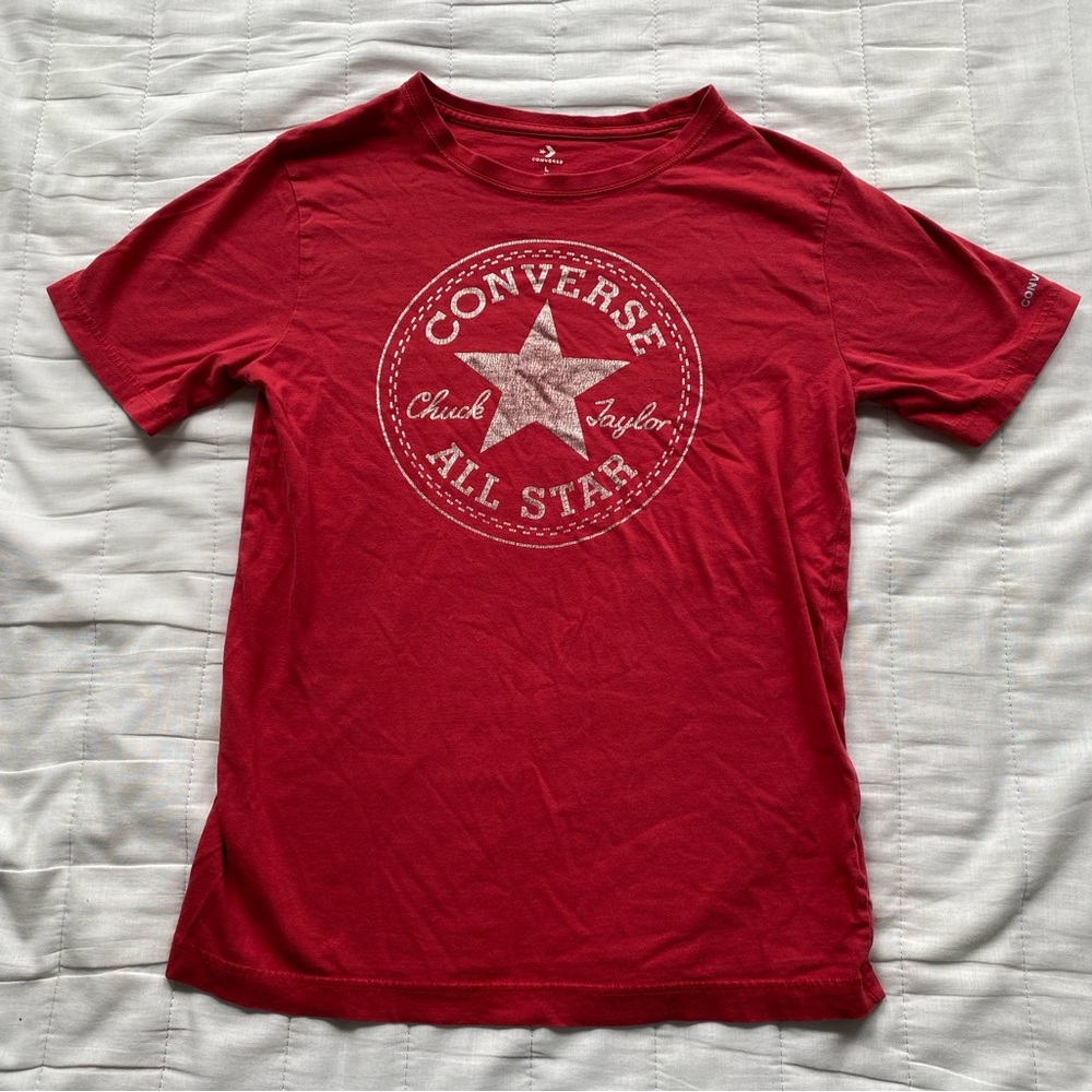 Converse Red Short-Sleeve All Star Graphic Tee